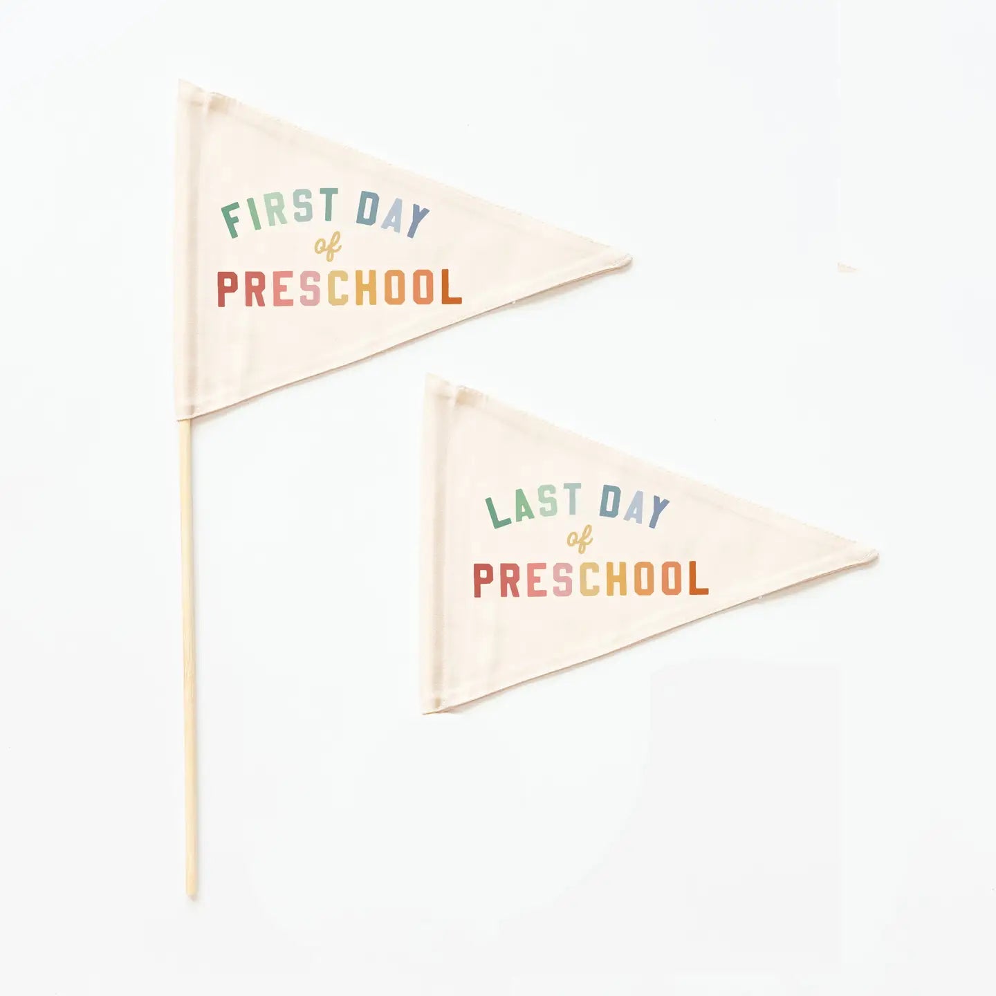 Hunny Print | First & Last Day School Flag Set | Rainbow | Preschool |  Vagabond | Apparel | Boutique