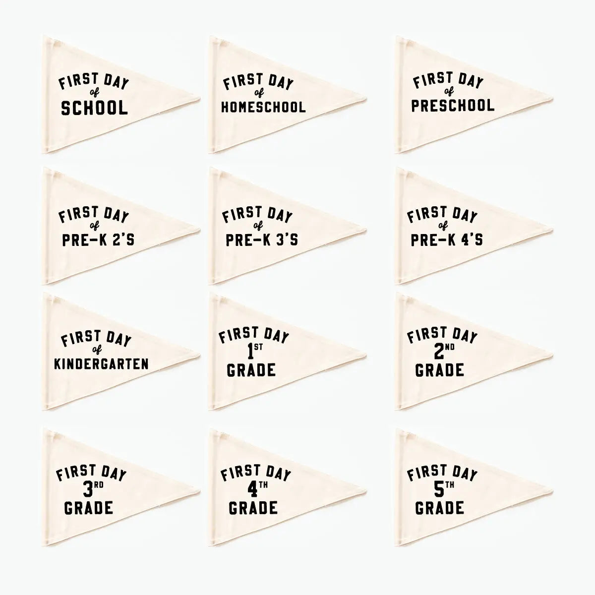 Hunny Print | First & Last Day School Flag Set | Black |  Misc | Vagabond | Apparel | Boutique