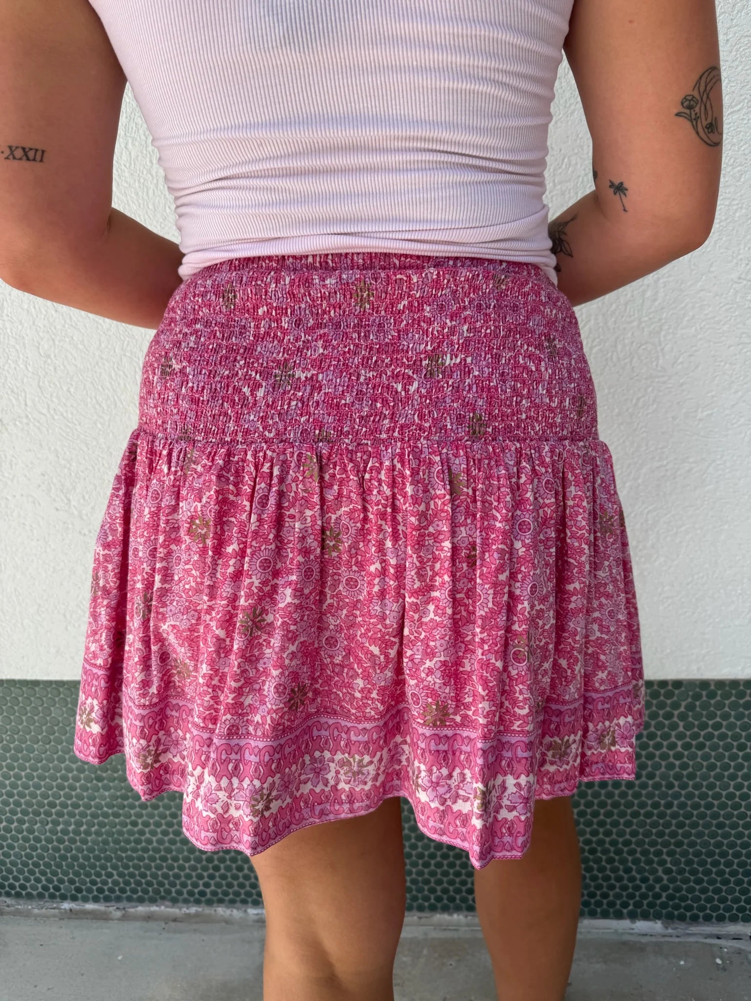 Fox In Gown |  Gelsey Skirt | Pink Lilac Shimmer | Back  | Vagabond | Apparel | Boutique