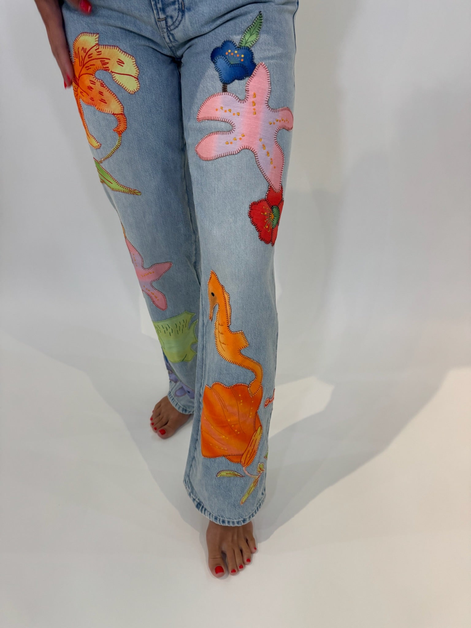 Free People Surfside Patched Jean