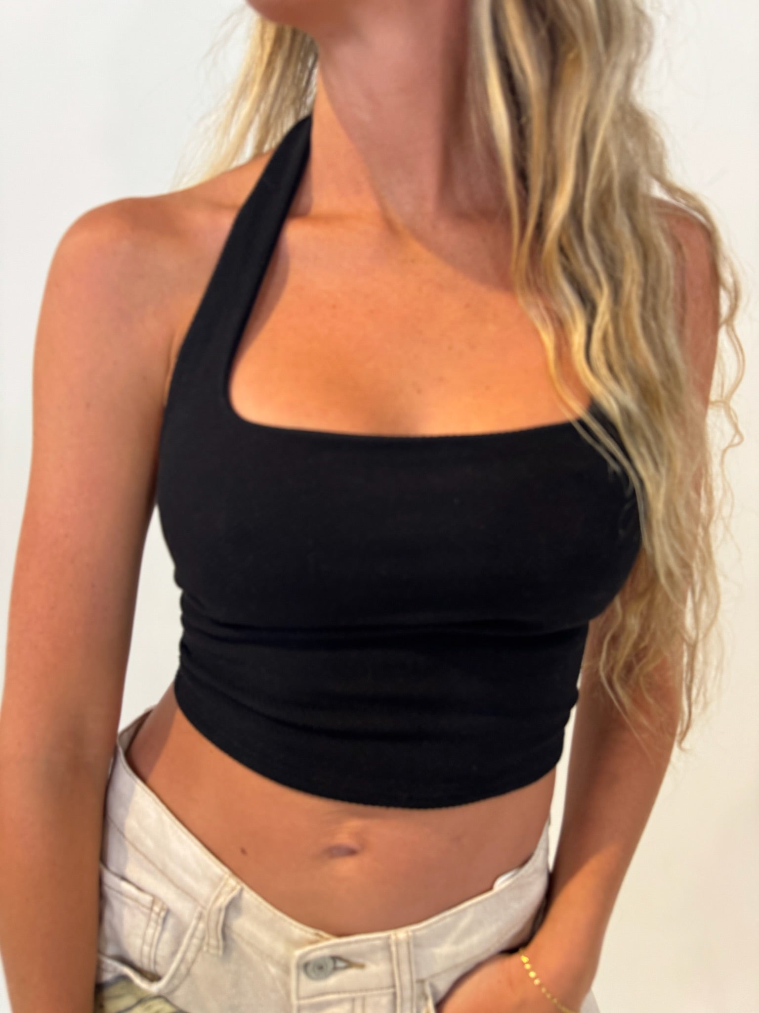 Free People Round Two Pique Low Back