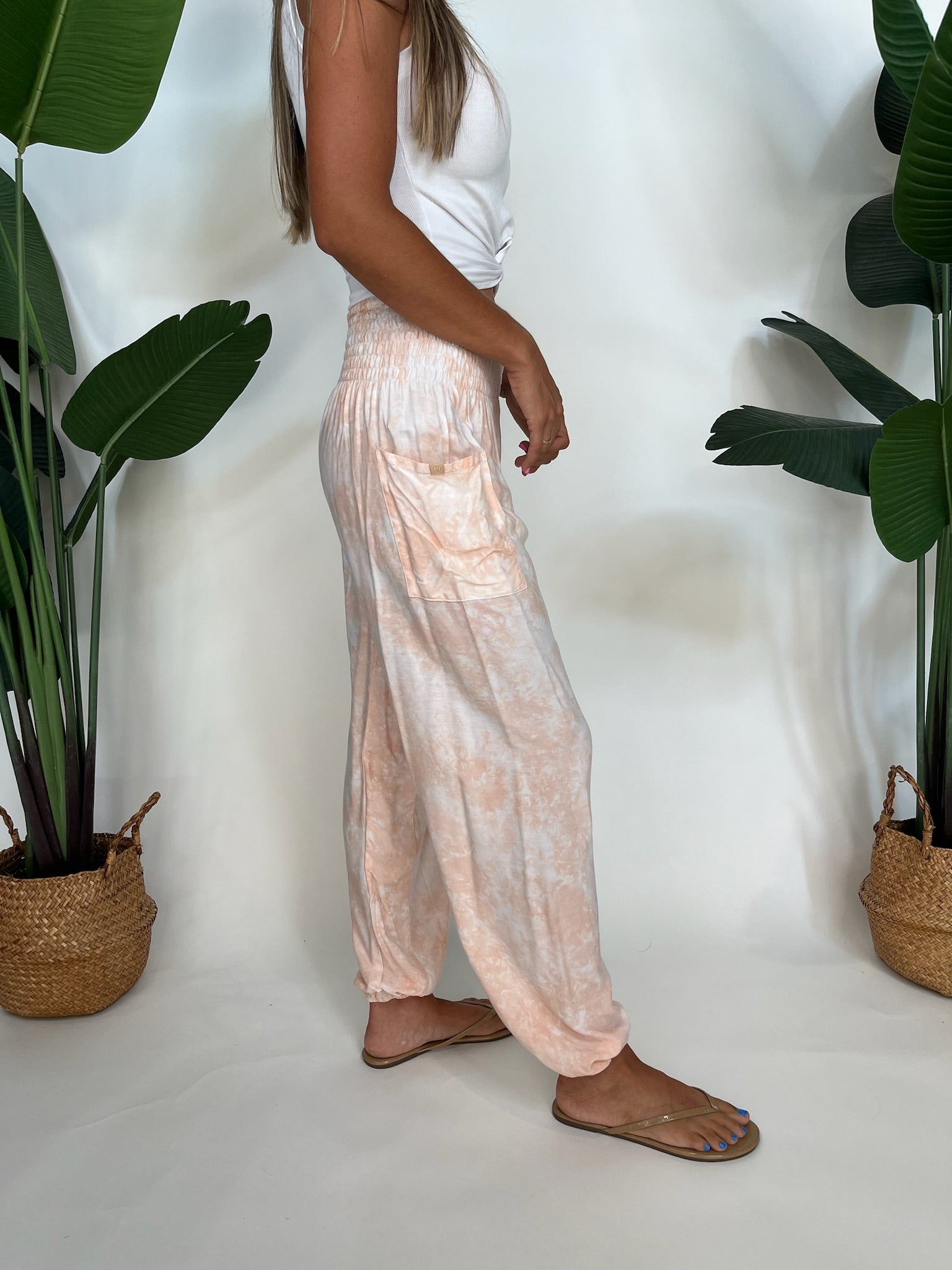 PiYoga Scrunch Bottom Peach Sherbert | Vagabond Apparel Boutique