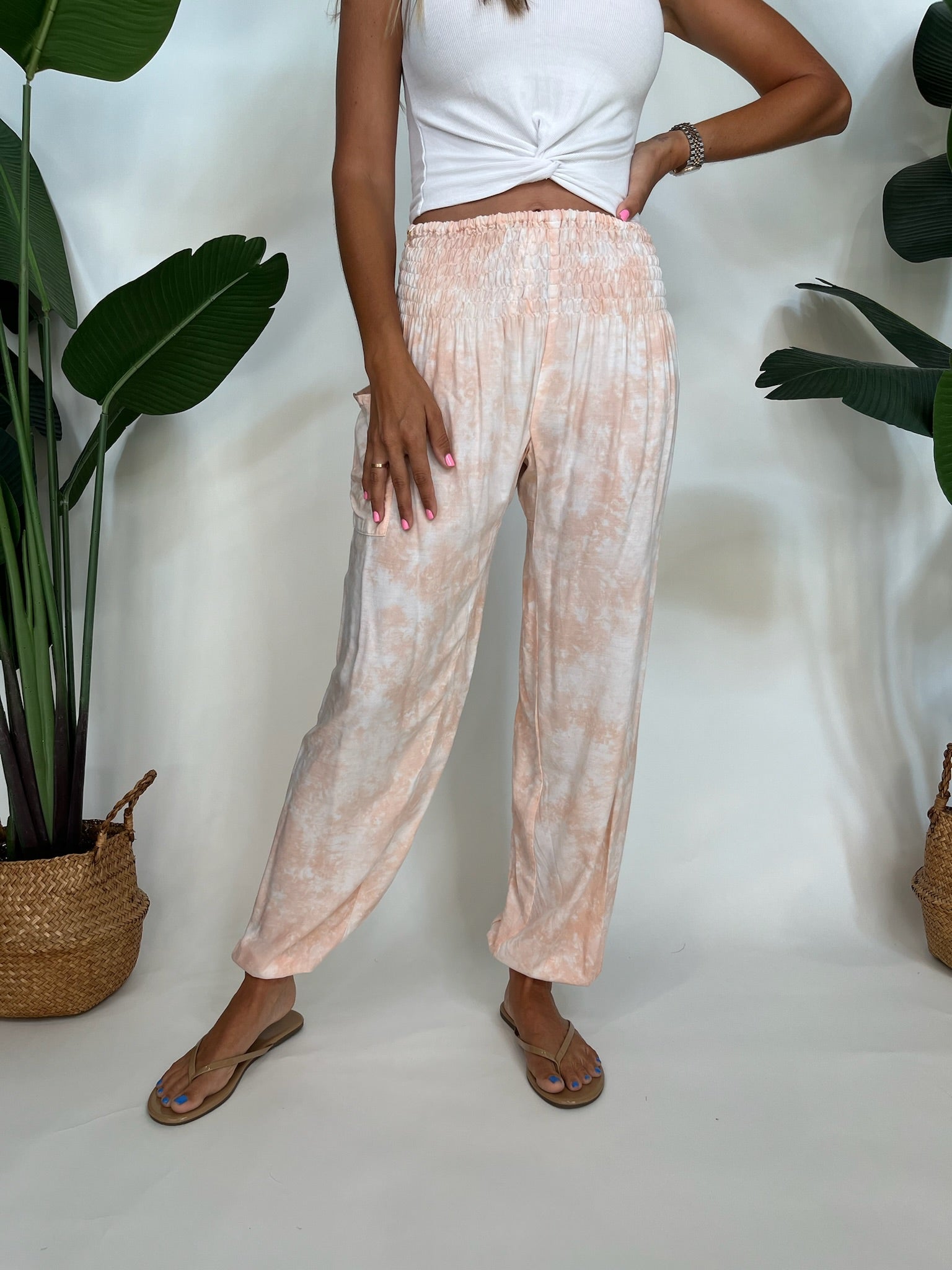 PiYoga Scrunch Bottom Peach Sherbert | Vagabond Apparel Boutique