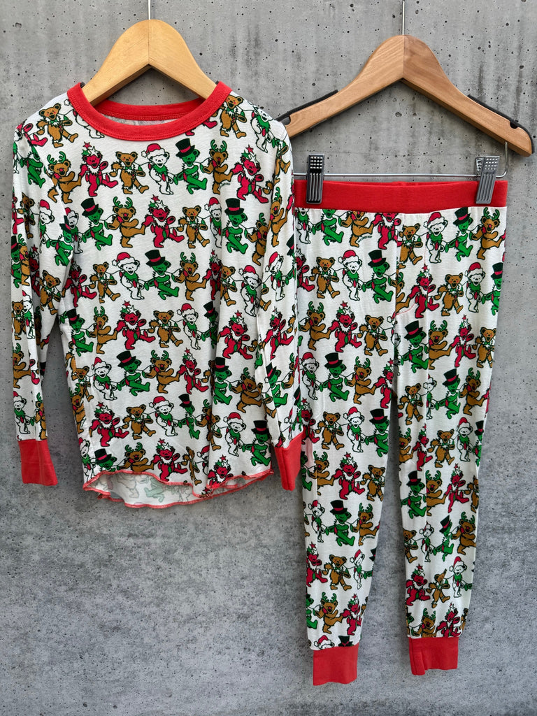 Rowdy Sprouts Grateful Dead Holiday Thermal Set White