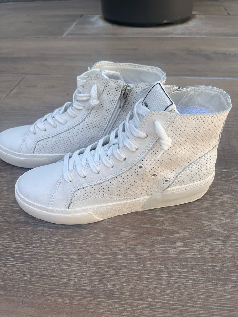 Dolce Vita Zohara Sneaker White Perforated Leather