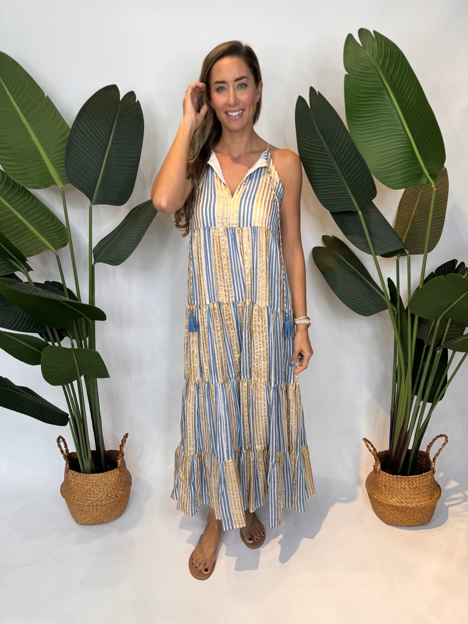 Oliphant Long Tiered Tassel Dress Samoa | Vagabond Apparel Boutique