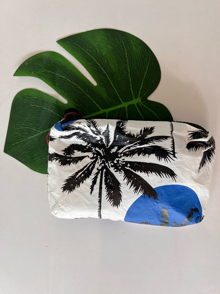 Aloha Sun Palm Mini Pouch Blue