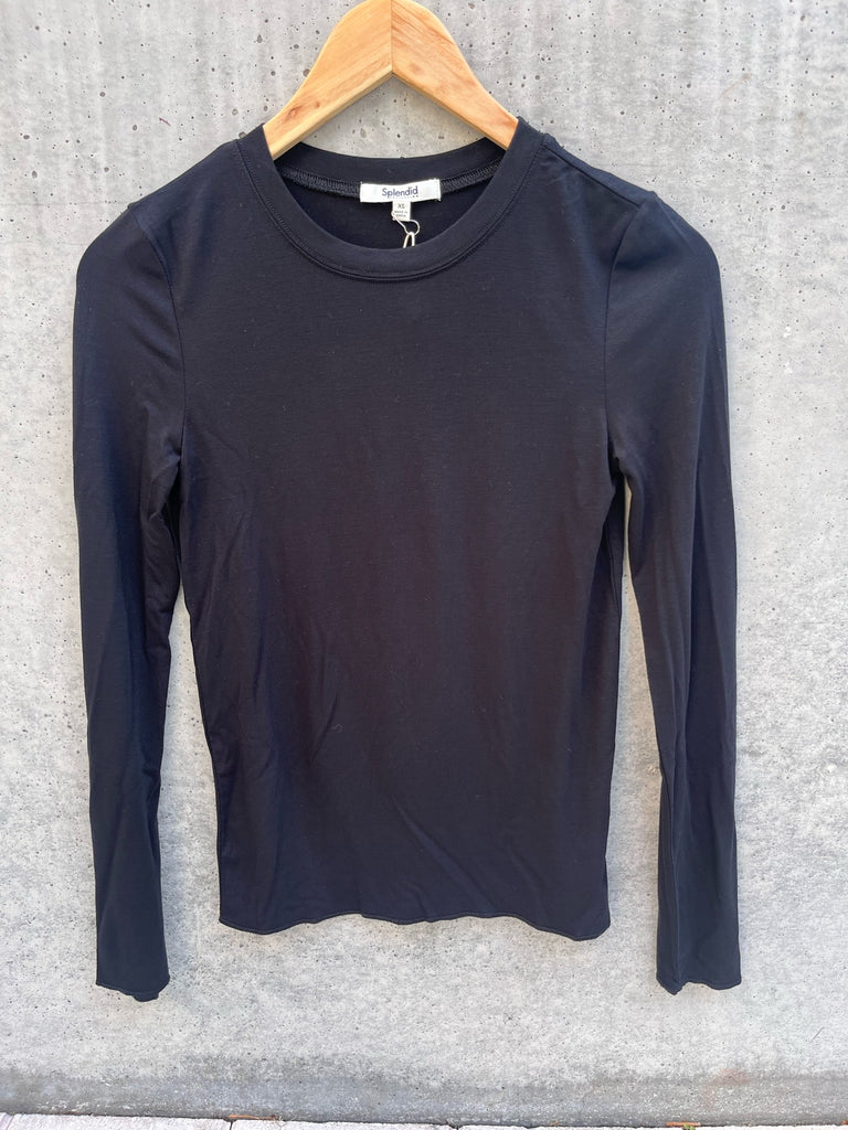 Splendid Bamboo LS Tee Black