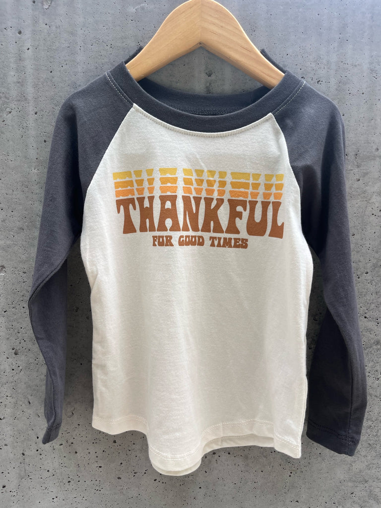 Tiny Whales Thankful Long Sleeve Raglan