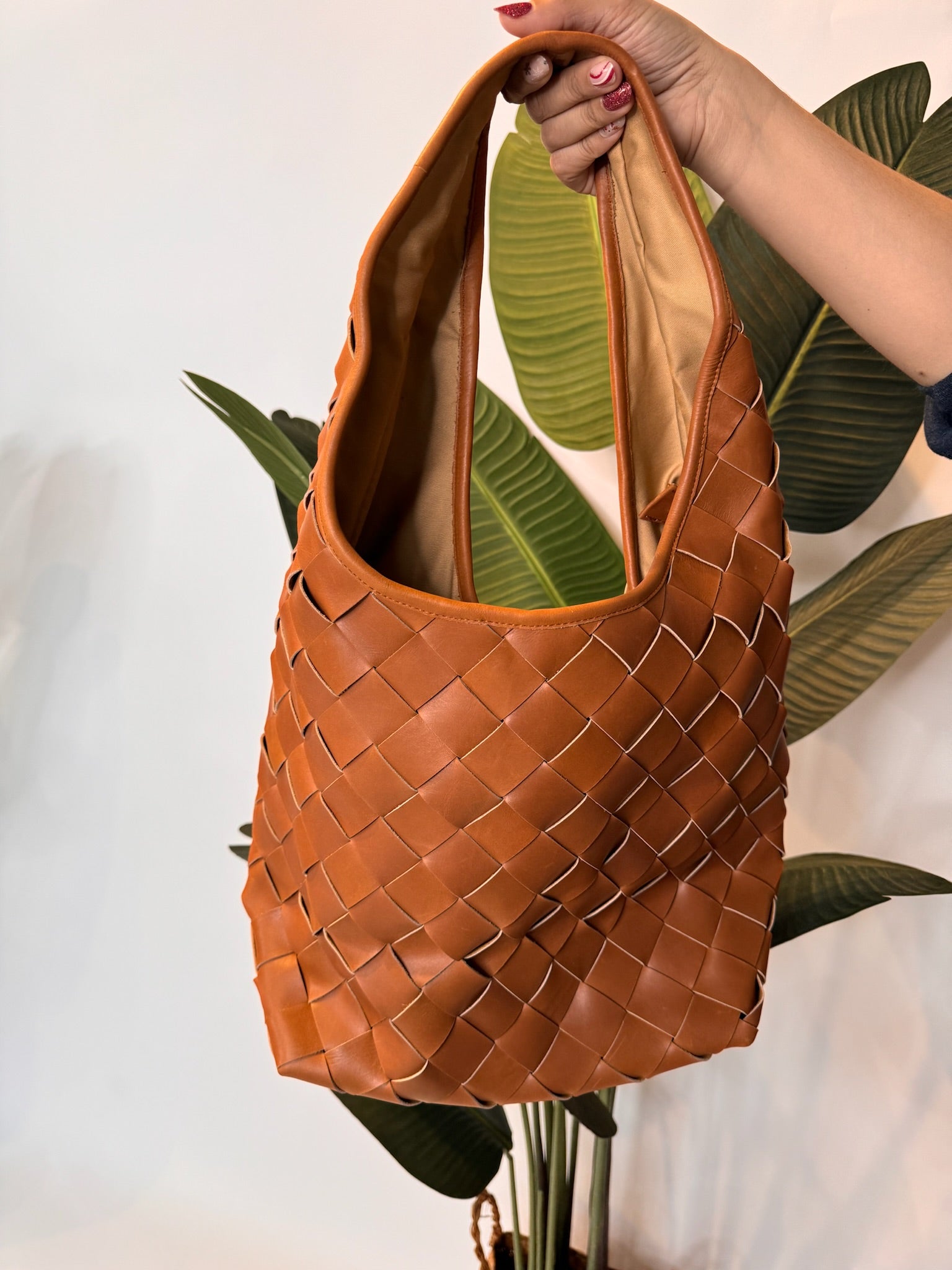 Sole Woven Leather Bag