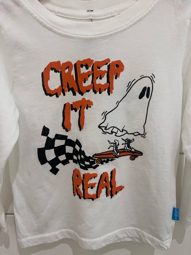 Feather 4 Arrow Creep It Real LS Tee White