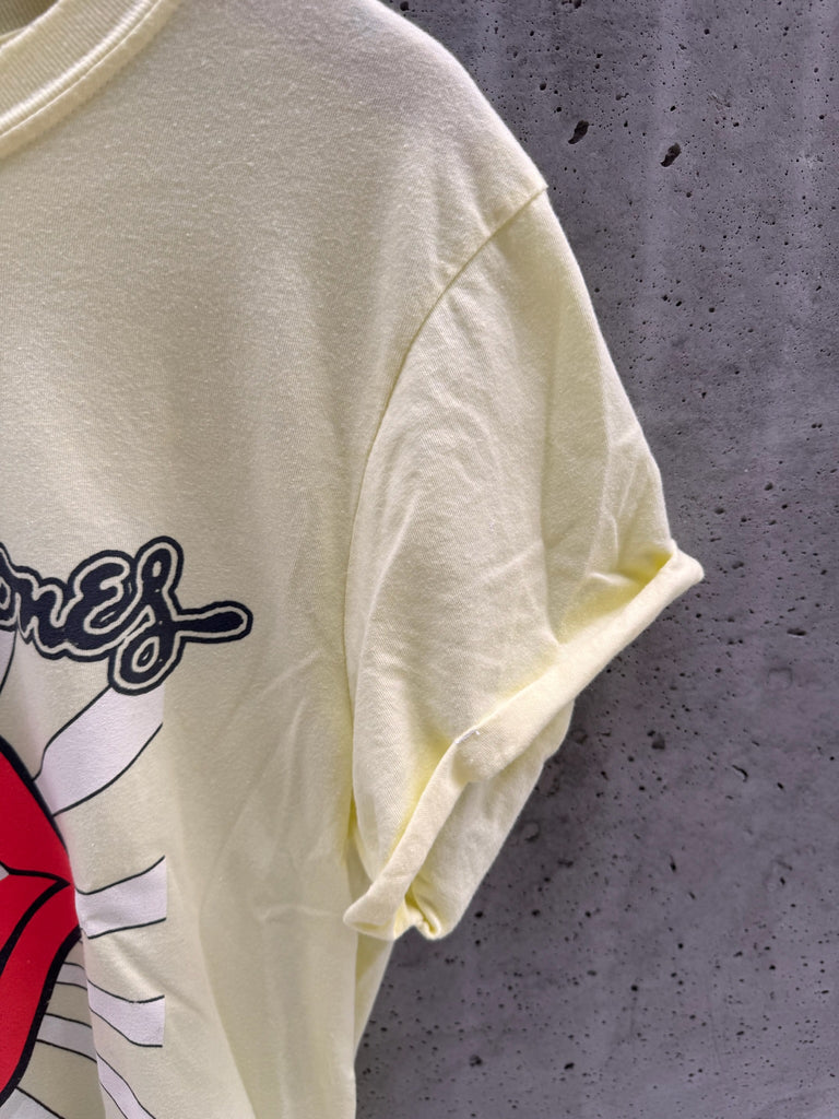 Recycled Karma Rolling Stones Tee Yellow