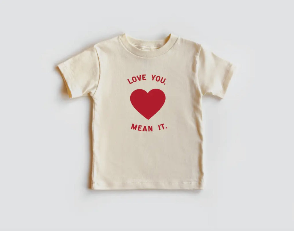 Saved By Grace Kid Love You Mean It Tee Natural/Tan