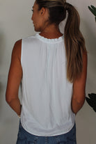 Bella Dahl Ruffle Neck Tank Seafoam | Vagabond Apparel Boutique