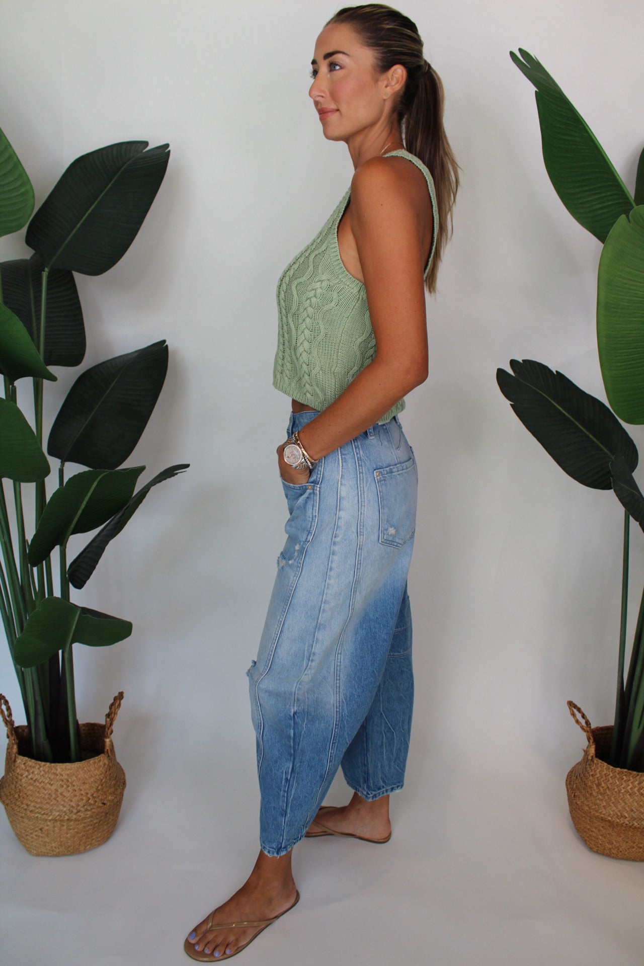 Free People Good Luck Mid Rise Barrel Jean | Vagabond Apparel Boutique
