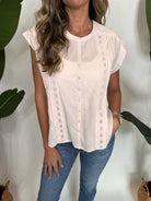 Splendid Paloma Blouse Moonstone | Vagabond Apparel Boutique