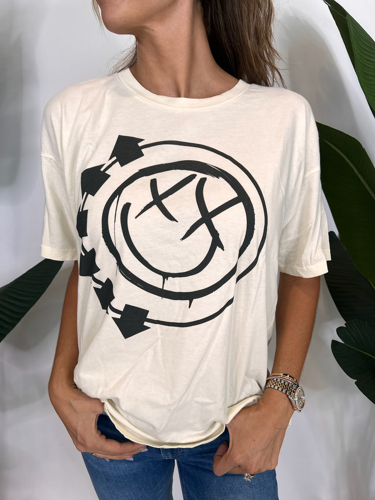 Daydreamer Blink 182 Smiley Solo Tee Stone Vintage