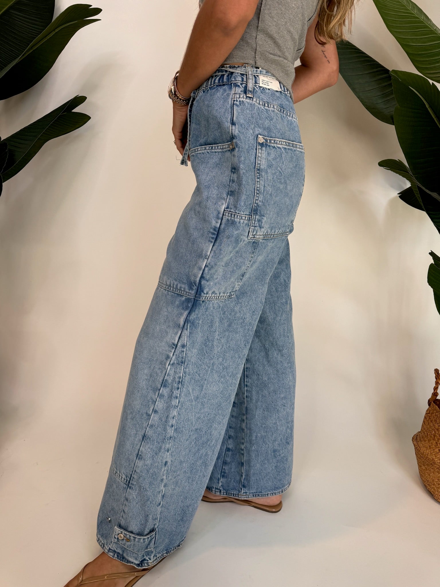 Free People CRVY Outlaw Wide Leg Jean