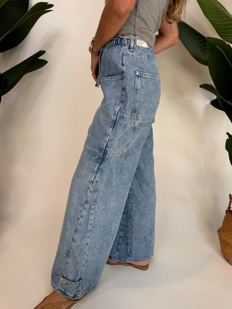 Free People CRVY Outlaw Wide Leg Jean