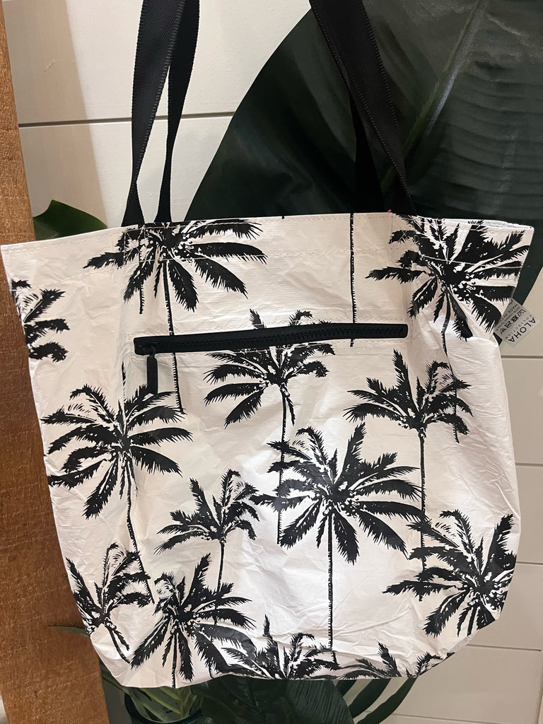 Aloha Sun Palm Reversible Tote Cerulean
