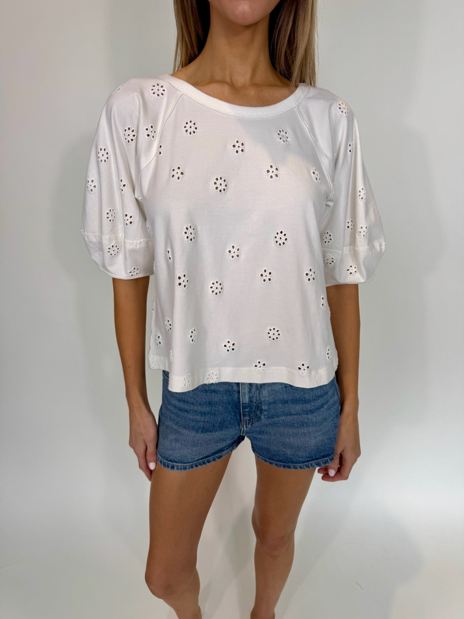 Free People Jessie Eyelet Tee