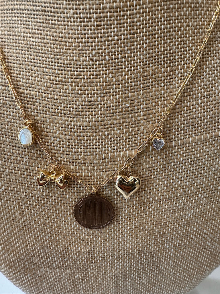 Silver Girl Amour Charm Necklace | Vagabond Apparel Boutique