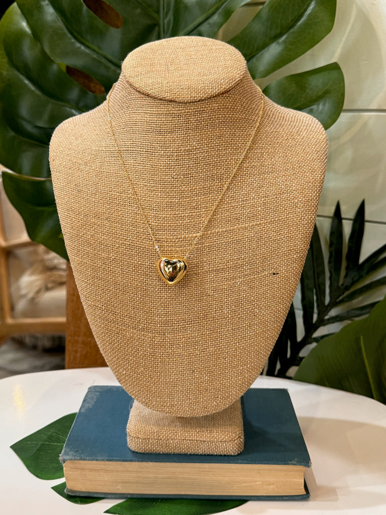 Silver Girl Sliding Heart Necklace Gold Filled | Vagabond Apparel Boutique