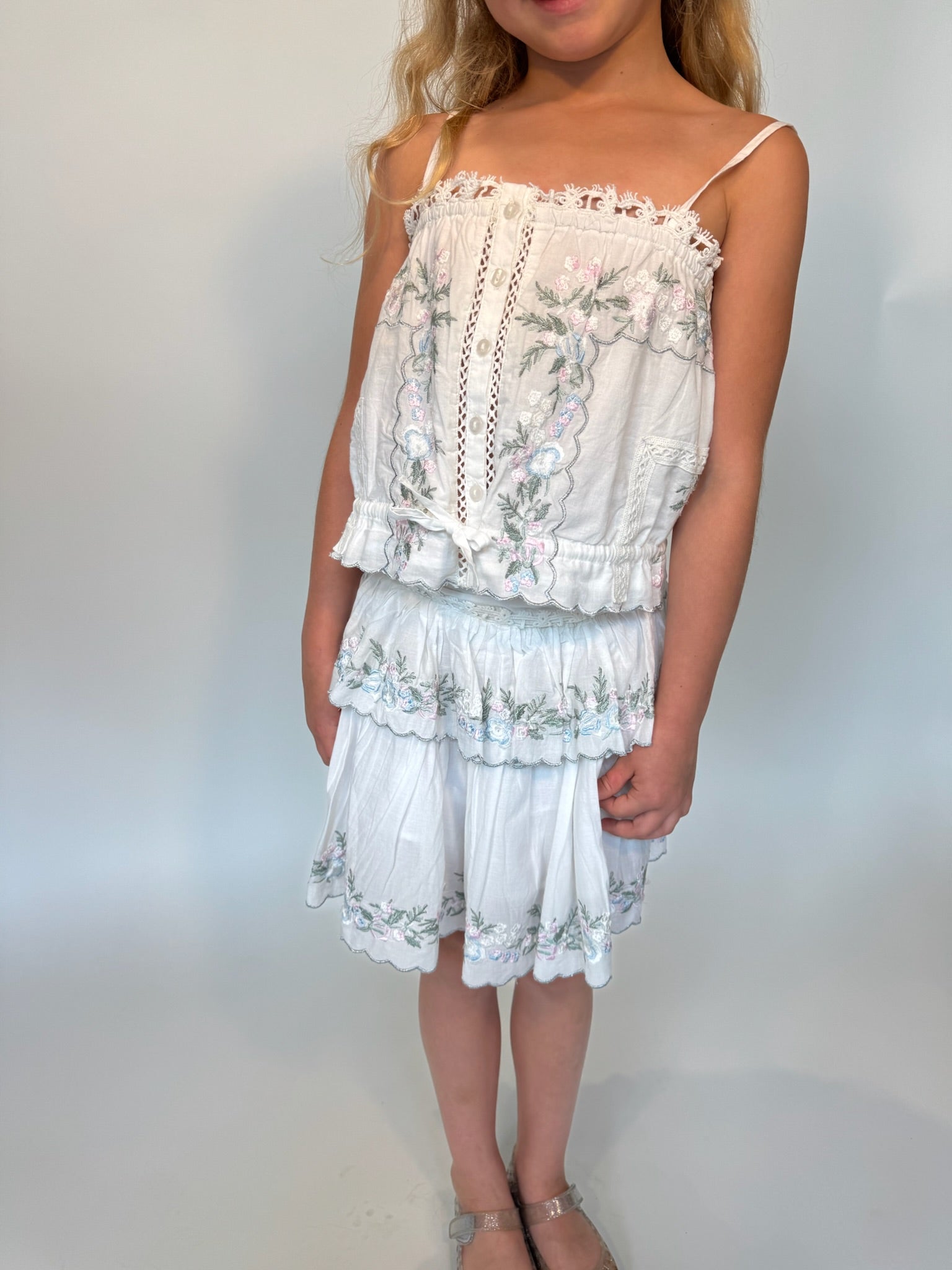 Katie J Allegra Floral Embroidered Cami Top