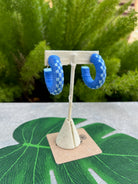 GSA Checkered Raffia Earrings