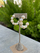GSA Pearl/Raffia Hoops