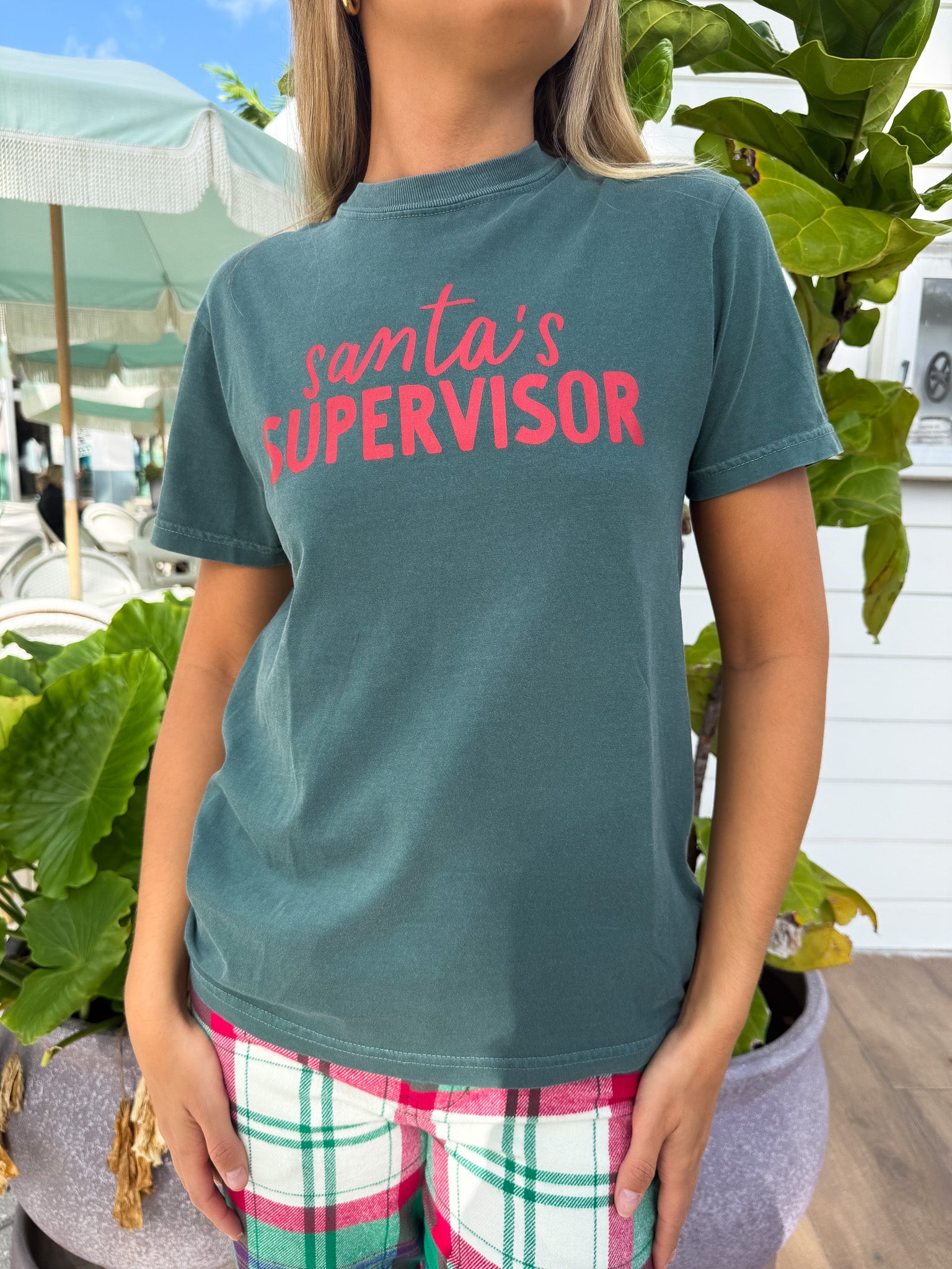 Saved By Grace Santas Supervisor Tee Green