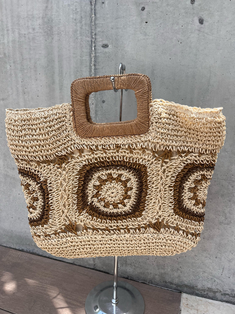 Angels Whisper Rylan Crochet Straw Handbag
