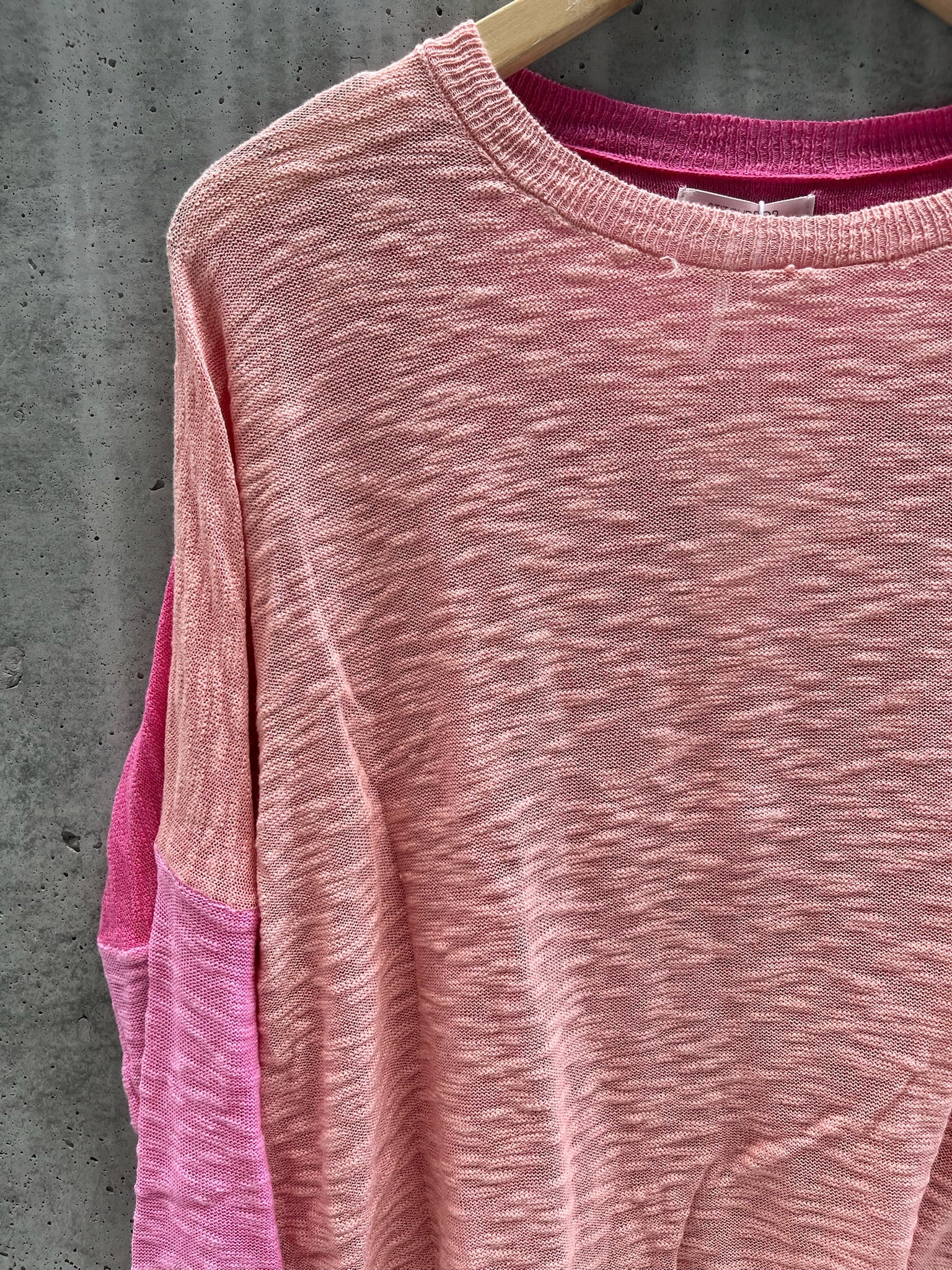  Stitch Drop Hight Tide Sweater Peach Nectar | Vagabond Apparel Boutique