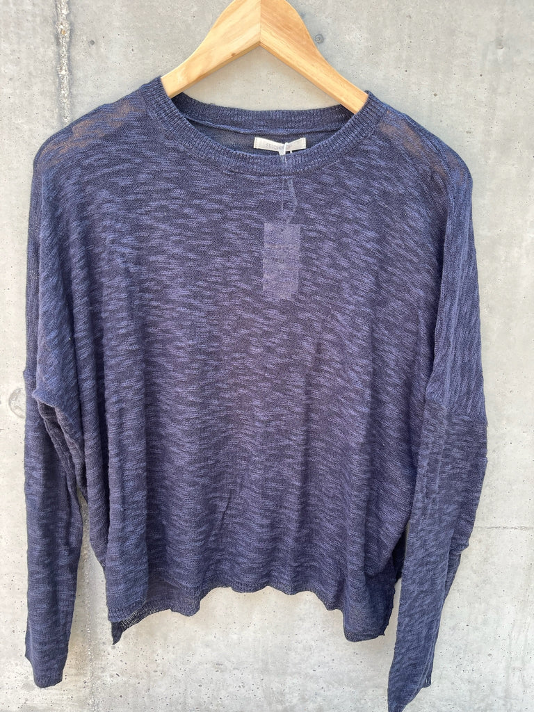Stitch Drop Sandcastle Sweater Midnight Blue | Vagabond Apparel Boutique