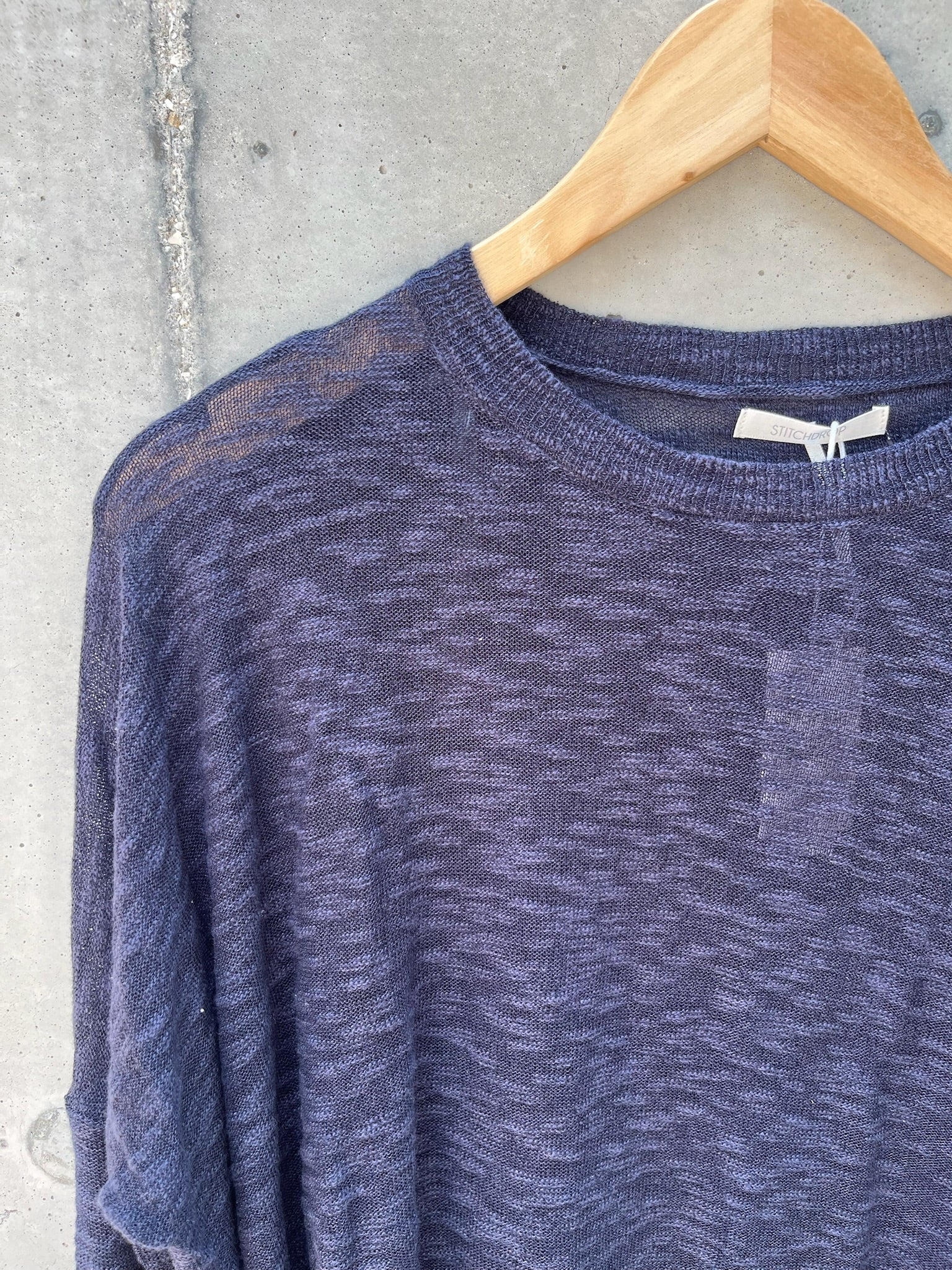 Stitch Drop Sandcastle Sweater Midnight Blue | Vagabond Apparel Boutique