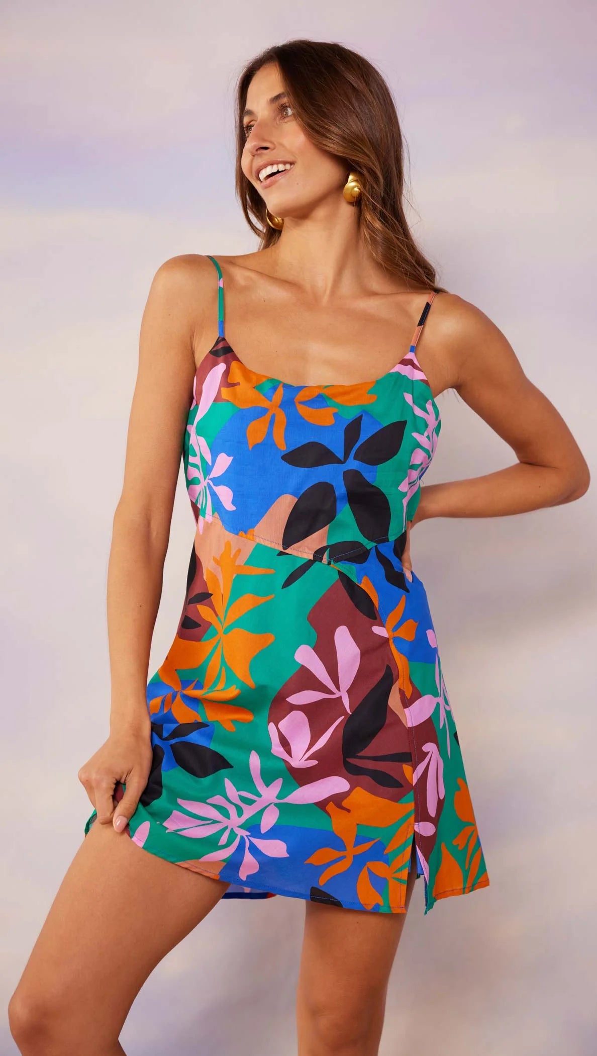  Mink Pink Ananya Mini Dress Abstract | Vagabond Apparel Boutique