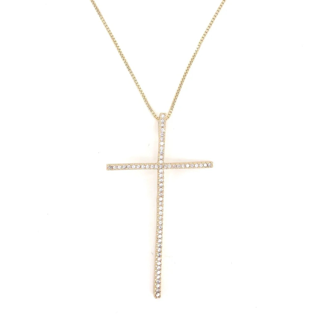 Sahira Moriah CZ Cross Necklace | Vagabond Apparel Boutique