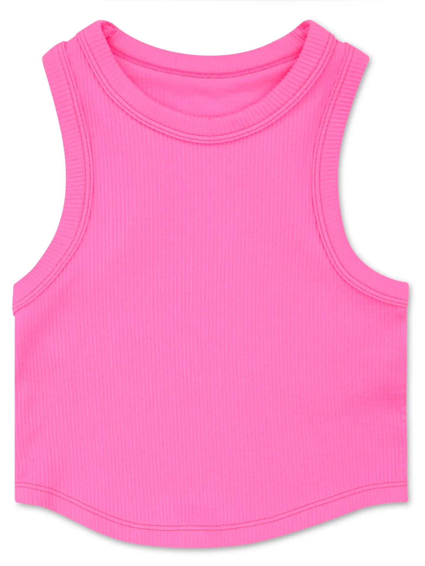 Iscream Cropped Ribbed Racerbank Tank