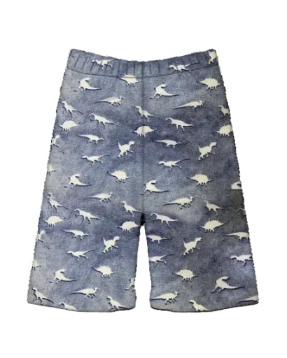 Iscream |  Dinosaur Tracks Glow In The Dark Plush Shorts | Vagabond | Apparel | Boutique