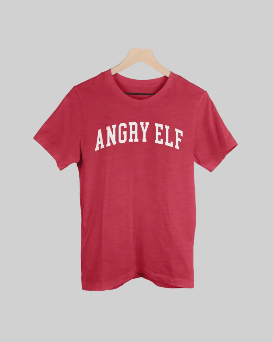 Ivy & Cloth Womens Angry Elf Collegiate Tee