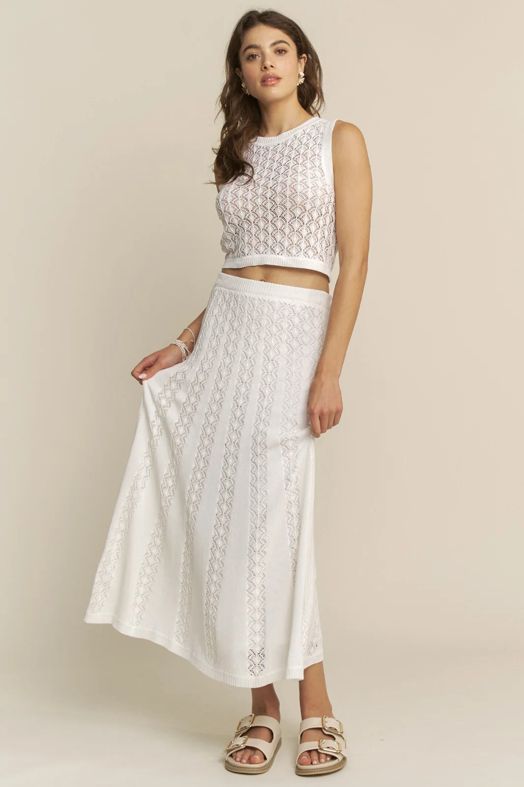 KLD | 2 Piece Knit Vest & Midi Skirt Set | Vagabond | Apparel | Boutique