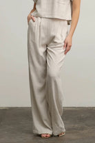 KLD | Pleated Wide Legged Pants |  Oatmeal | Vagabond | Apparel | Boutique
