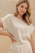 KLD |  S/S Boxy Cropped Top | W/Pocket | Vagabond | Apparel | Boutique
