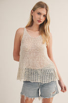 KLD | Sleeveless Crochet Knit Top | Vagabond | Apparel | Boutique