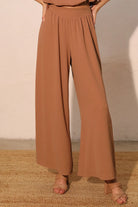 KLD | Solid Wide Legged Pants | Mocha | Vagabond | Apparel | Boutique