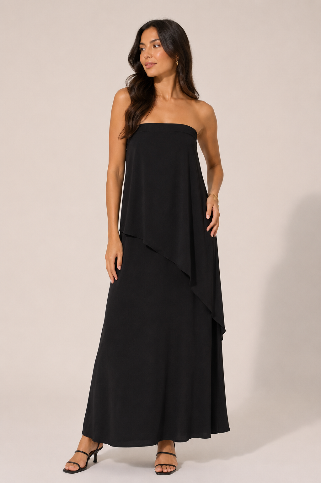 KLD Strapless Asymmetrical Dress