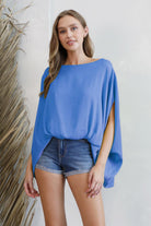 KLD | Washed Satin Boatneck Caftan Blouse | Vagabond | Apparel | Boutique