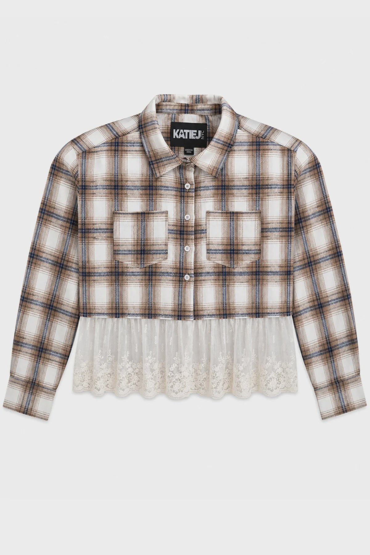 Katie J | Bree Plaid & Lace Top | Vagabond | Apparel | Boutique