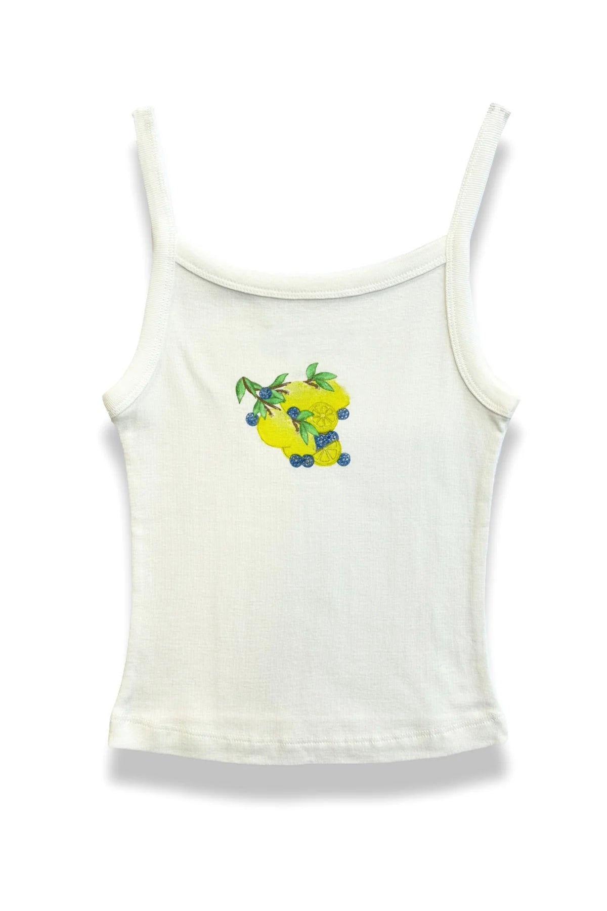 Katie | J | Lemon | Tank | White |  Vagabond | Apparel | Boutique