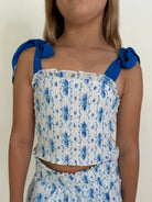 Katie | J | Sunny | Printed | Tie | Top | Front| Vagabond | Apparel | Boutique